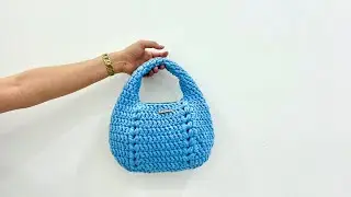 #10.Hướng dẫn móc túi xách hobo đẹp| How to crochet hobo bag|How to crochet simple bag| túiđ|MixuLen