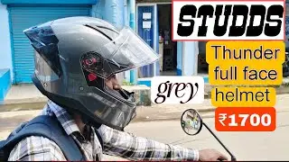 Studds thunder motorbike helmet grey || studds raider helmet