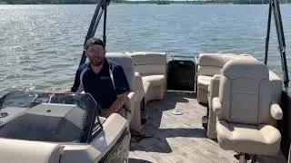 2019 Manitou 25 Encore SHP Pontoon Boat, Dual Evinrude ETEC 150 HO Outboards by Ohio Valley Boats