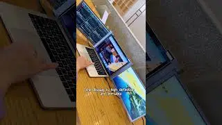 Seamless Multitasking - Laptop Extension Monitor!  #shortsvideo #officesetup #macbook