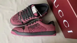 Gucci GG crystal Screener sneaker Red Review From Supkicks