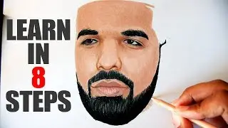 How to draw a face easy for beginners-Drake