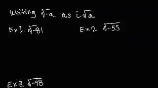 How to Simplify Square Roots of Negative Numbers - College Algebra