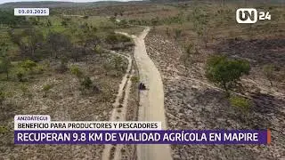 Recuperan 9.8 km de vialidad agr&iacute;cola en Mapire