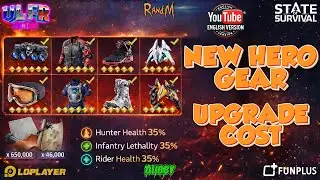State Of Survival - Upgrade Cost New Hero Gear