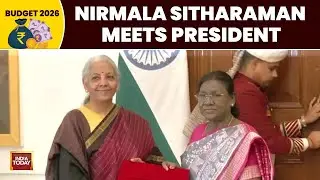 Finance Minister Nirmala Sitharaman meets President Murmu at Rashtrapati Bhavan | India Today