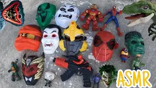 Avengers masks and toys Collection ASMR | superhero marvel spiderman masks