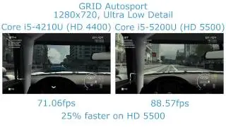Intel HD 5500 vs  HD 4400 - GRID Autosport