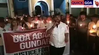 MESHU D'COSTA SPEAKING AT THE PROTEST IN  CANSAULIM. #JUSTICE FOR RAMA.
