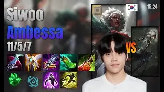 Siwoo Top Ambessa vs Camille lol KR solo rank Full Game 15.24 | 시우 암베사 vs 카밀