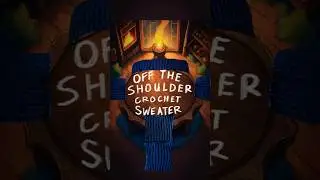 🧶🌀Off-The-Shoulder #Crochet #sweater #animation #procreatedreams