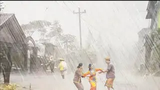 The Biggest Rainstorm walk in Indonesia countryside 🌨 Rain Storm Cyclone 93S hits Indonesia