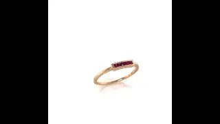 Stackable Ruby Ring in Yellow Gold @AvonleaJewelers  | ** Link in Description **