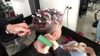 Body perm short hair step by step by Amal Hermuz - hair perm tutorial 2023