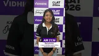 CLAT 2026 Success Story | Satyama AIR 2136 | Vidhigya Student Speaks