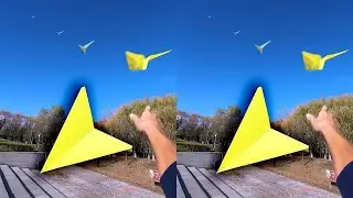 Flying arrow paper plane which is simple to fold and can fly well