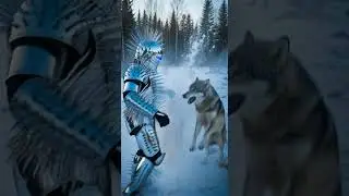 Wolves vs the Spiked Man 😱🐺 (AI Boreal Forest Intense Chase Unfolds #wildlife #nature #predator