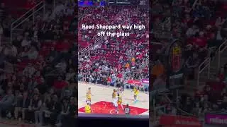 Reed Sheppard way high off the glass #basketball #nba #houston #houstonrockets #reedsheppard