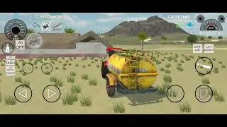 Driving red Mahindra Sarpanch tractor. # #Indian vehicle Simulator 3D.