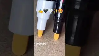 Black and White Markers! 🎨🖤🤍🤩 Satisfying or Not ✨🤩 #artsupplies #asmr #shorts #markers