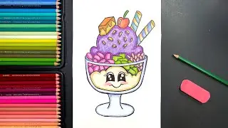 Drawing + Coloring A Cute Halo Halo