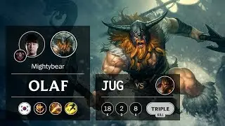 Olaf Jungle vs Jarvan IV - KR Grandmaster Patch 9.8