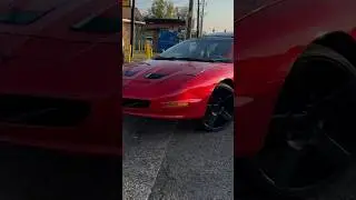 She Drivin her Red Pontiac Firebird on 24&rsquo;s Dubs