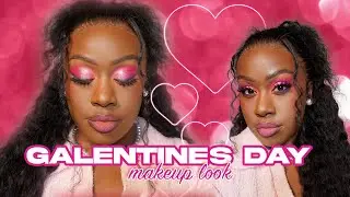pink eyeshadow | galentines day makeup look