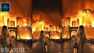 Music Forever - Photo Manipulation Photoshop Tutorial ( Fire Effect )