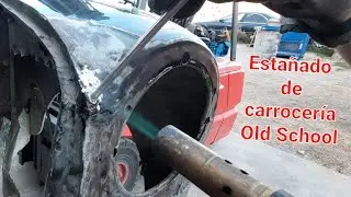 Estañado de carrocería. técnica de la vieja escuela.