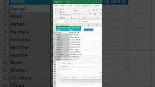 Find AVERAGE salaries of employees in excel