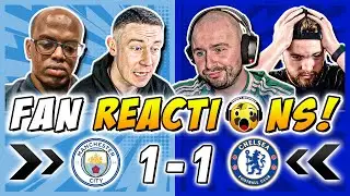 Man City Fans DEVASTATED 😫 Reactions to Man City 1-1 Chelsea | Premier League Fan Reactions