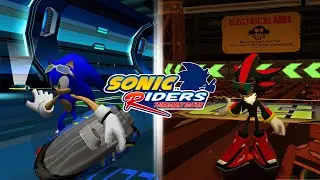 Sonic and Shadow Gameplay, Sonic Riders Tournament Edition (No Hud, Infinite Rings, Infinite Air)