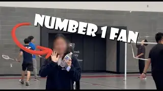 MY NUMBER ONE FAN?! + College Badminton Gameplay (10/04)