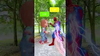 Spider-Man Punch | Spiderman transforms into Super Spider-Man and fights Chucky #short #spiderman