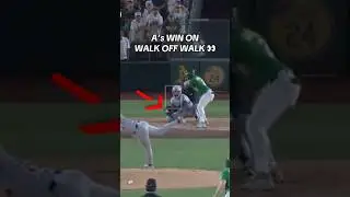 A&rsquo;s WIN ON WALK OFF WALK 👀 #mlb #athletics #tigers