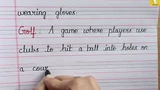 Neat and Clean Cursive Handwriting / Outdoor Games / Improve Handwriting / Part - 3 / English #466