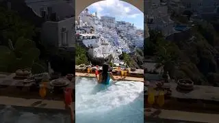 Amazing panoramic view 💫#travel #santorini
