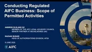 Part 4: Webinar on Conducting Regulated AIFC Business: Scope of Permitted Activities