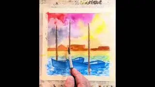 Waterfront sunset