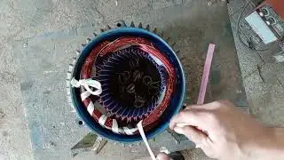 10 HP 3phase motor winding 1450 rpm rewinding +diagram and full video