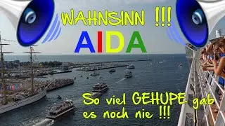 AIDAdiva verlässt Warnemünde 13.08.22, unglaubliches Hupkonzert