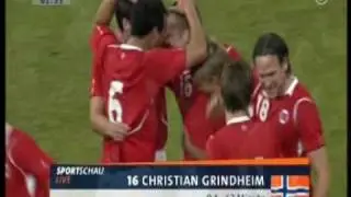 Deutschland - Norwegen 0:1. Tor von Grindheim. Freundschaftsspiel