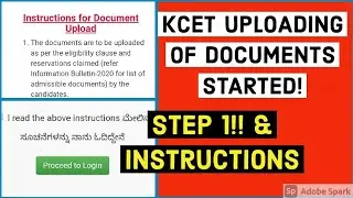 KCET 2020 UPLOADING OF DOCUMENTS STARTED!| COUNSELLING PROCESS STEP 1||7 SEPT