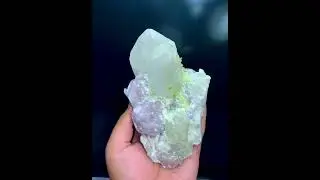 Natural Green Color Tourmalines with Pink Lepidolite and Quartz from Afghanistan