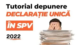 Depunere declaratia unica in SPV 2022