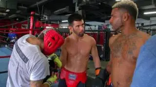 Brie Thiele checks in with Bantamweight champion, Dominick Cruz, before his title fight