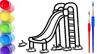 Easy cradle slide drawing for kids| cradle drawing for kids step by step