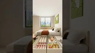 дизайн маленькой спальни #шорты
