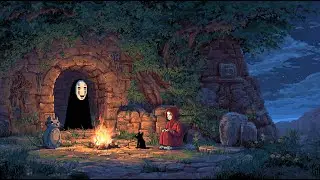 Fantasy Pixel Campfire Ambience 🌌🔥  Calm Lofi for Late Night Focus